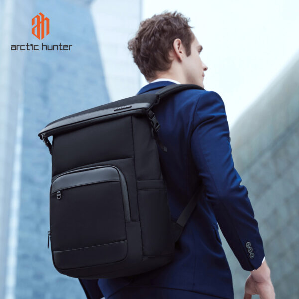 ARCTIC HUNTER τσάντα πλάτης B00684 με θήκη laptop 15.6", 18.5L, μαύρη - Image 2