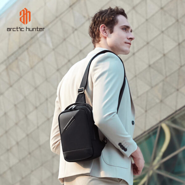 ARCTIC HUNTER τσάντα Crossbody XB00693, 2.7L, μαύρη - Image 2